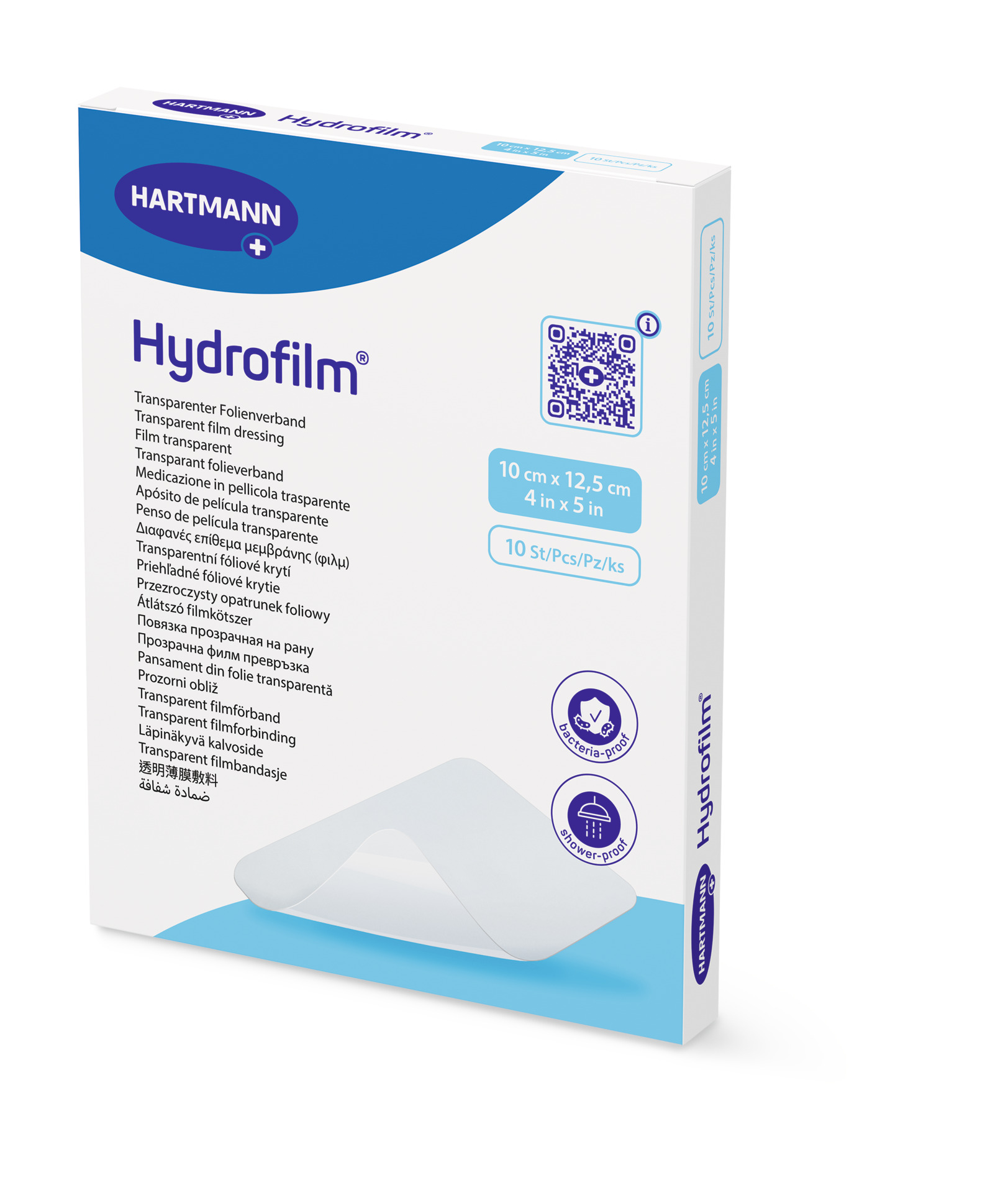 Hydrofilm® Folienverband (10 cm x 12,5 cm, transparent, wasserabweisend, steril)
